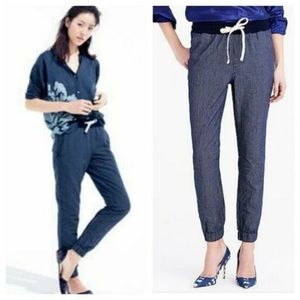 J. Crew Sideline Jogger Chambray Sz 4